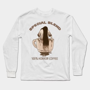 horror coffee Long Sleeve T-Shirt